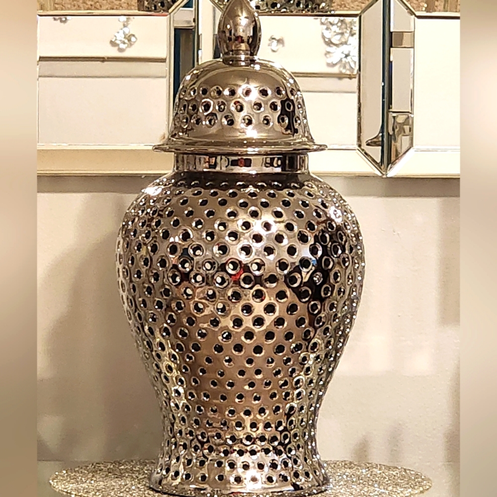 Silver Ginger Jar